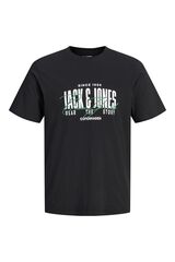 Jack & Jones PLUS T-shirt de manga curta estampada preto