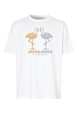 Jack & Jones PLUS Camiseta regular fit Plus estampa branco