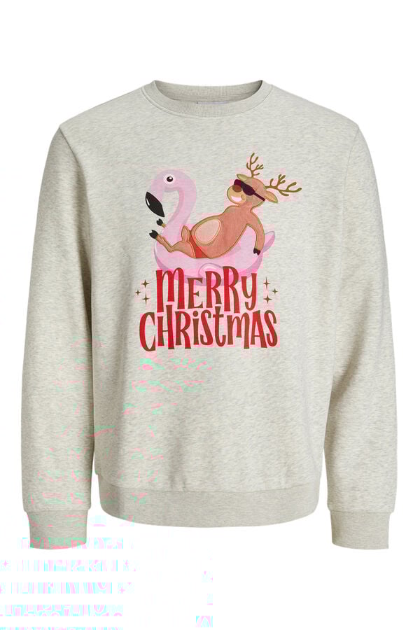 Jack & Jones Sweatshirt de gola redonda de Natal branco