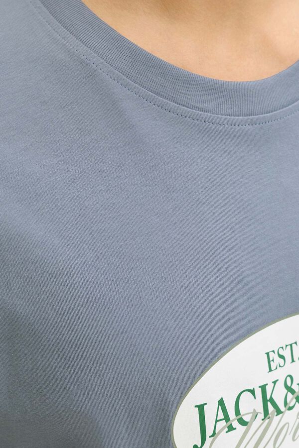Jack & Jones PLUS T-shirt b&aacute;sica manga curta azul