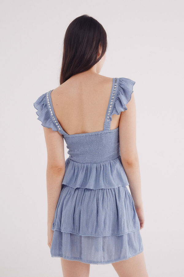 Springfield Top smock tirantes tachas azul