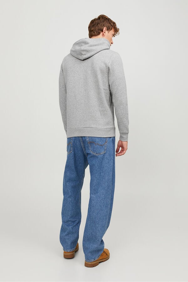 Jack & Jones Sweatshirt logo capuz cinzento