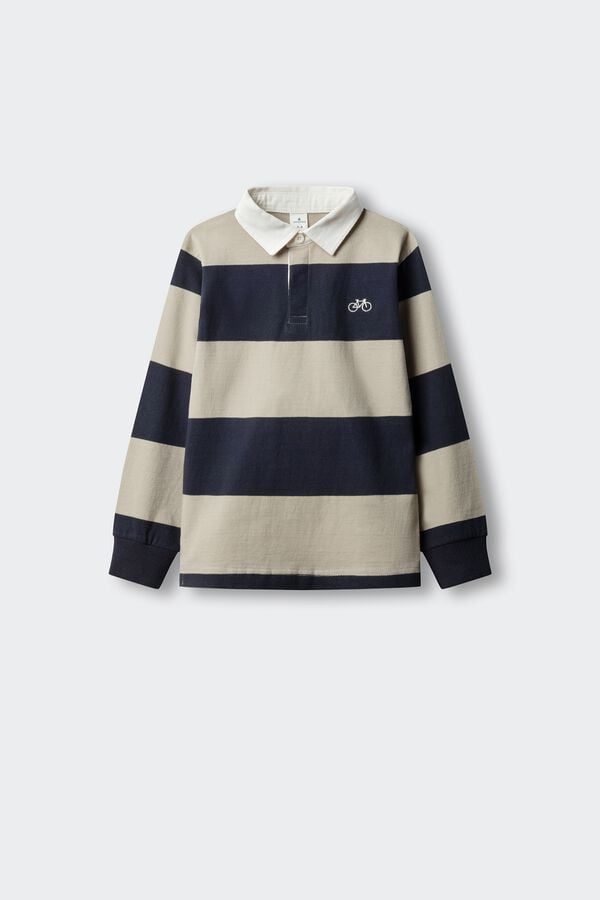 Springfield Kids Sweatshirt de rugby &agrave;s riscas para crian&ccedil;a borgonha