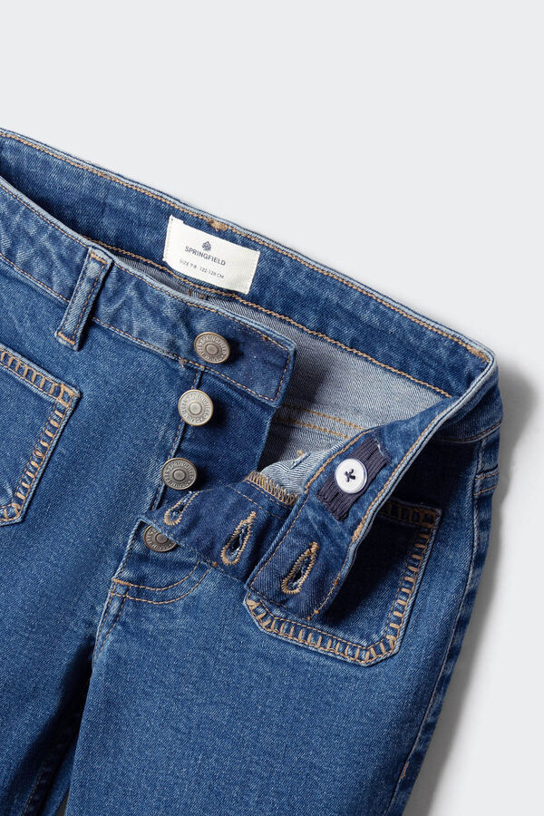 Springfield Kids Jeans bootcut para menina azul