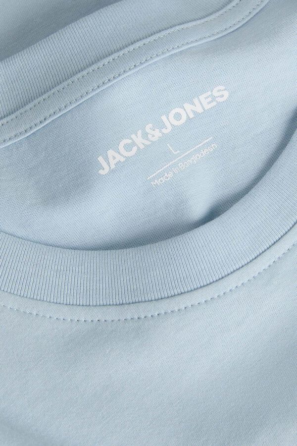Jack & Jones T-shirt manga curta em algod&atilde;o azul