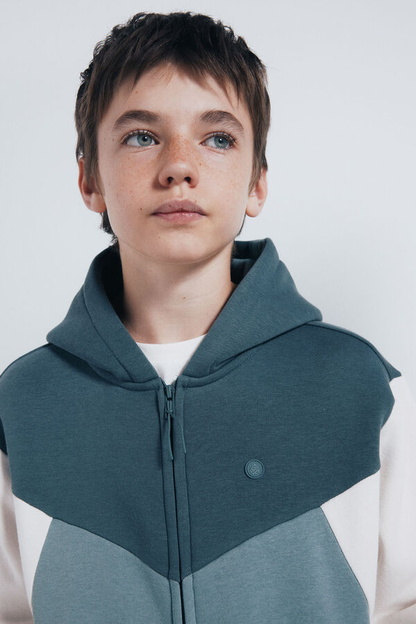 Springfield Kids Sweatshirt com capuz para menino azul