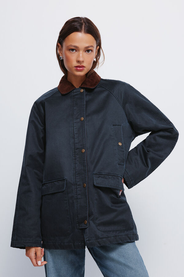 Springfield Waxed parka blue