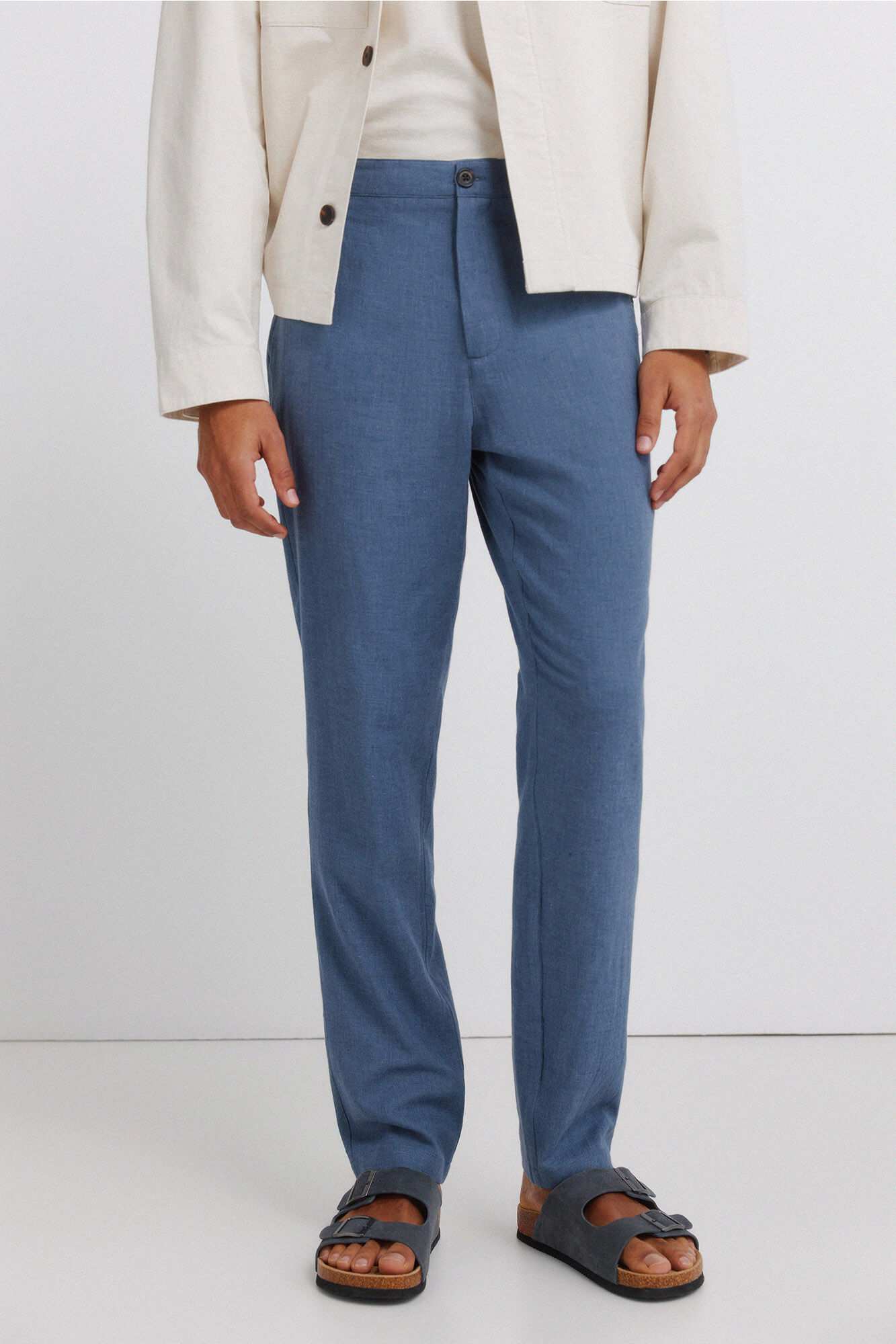 Springfield Cal&ccedil;as slim fit confort&aacute;veis de estrutura de linho