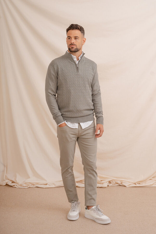 Celopman Camisa com z&iacute;per  verde