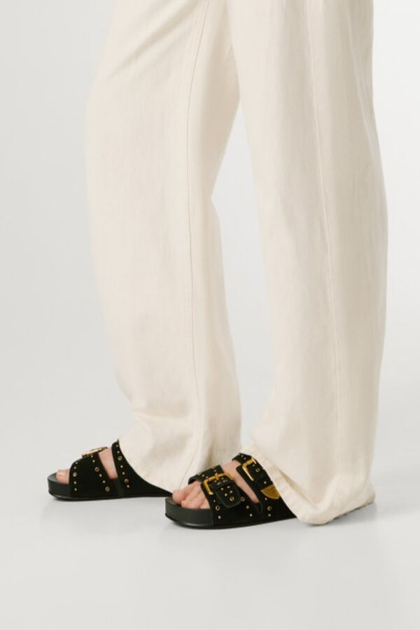 Pepe Jeans Sand&aacute;lias rasas com tachas preto