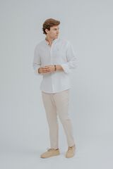 Celopman Camisa em linho branco