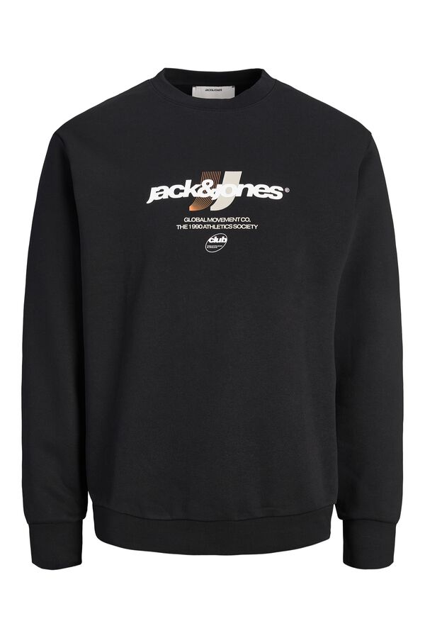 Jack & Jones Sweatshirt relaxed estampada preto