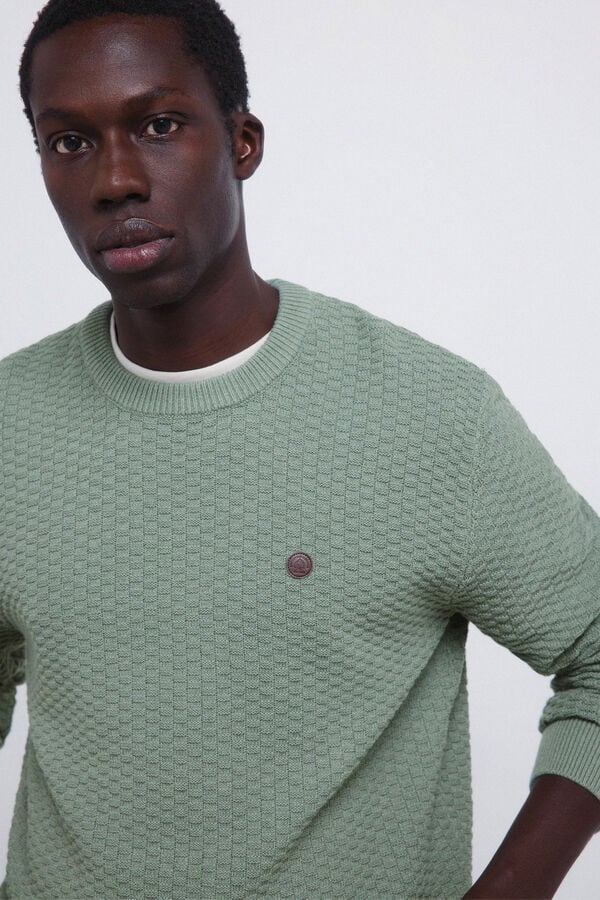 Springfield Camisola estrutura Natal verde