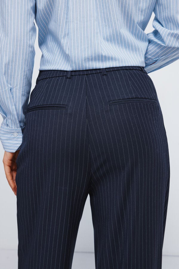Springfield Trousers with elastic waistband blue