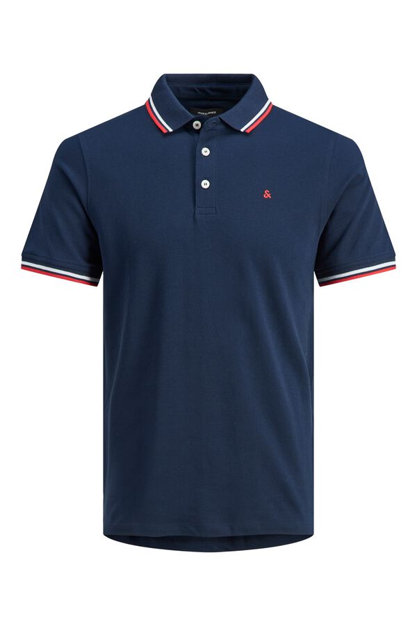 Jack & Jones PLUS Piqu&eacute; regular polo shirt blue