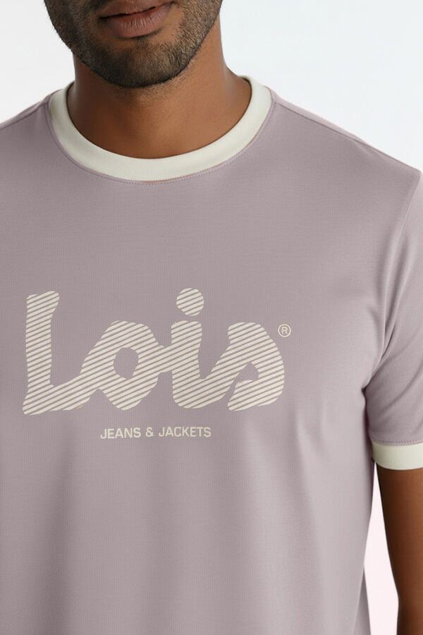 Lois T-shirt de manga curta com logo rosa