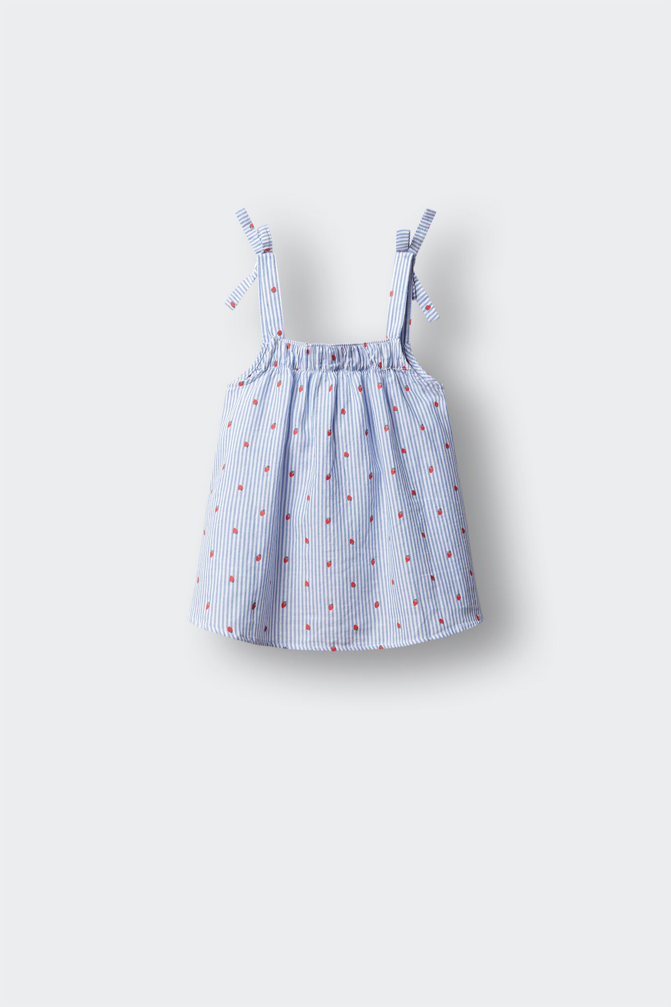 Springfield Kids Blusa sem mangas oxford morangos menina