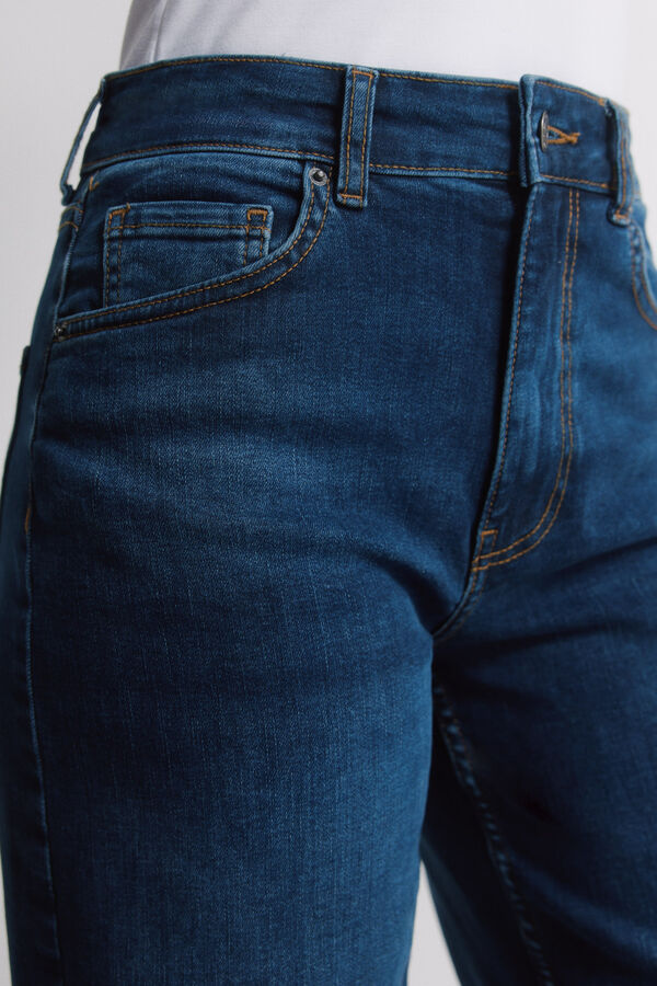 Springfield Jeans largos cintura alta azul