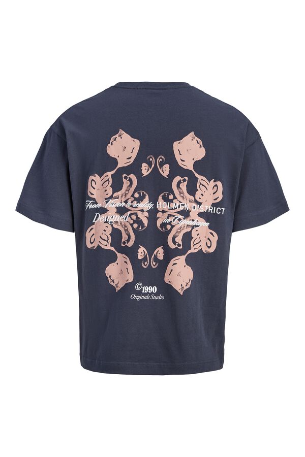 Jack & Jones T-shirt loose em algod&atilde;o cinzento