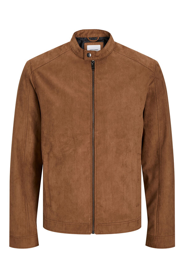Jack & Jones PLUS Blusão com efeito couro PLUS cru