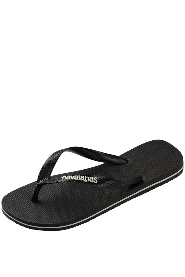 Havaianas Chinelos de dedo rasos de borracha preto