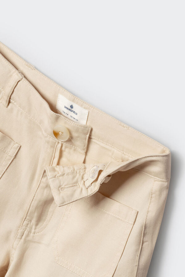 Springfield Kids Cal&ccedil;as para menina em tencel cru