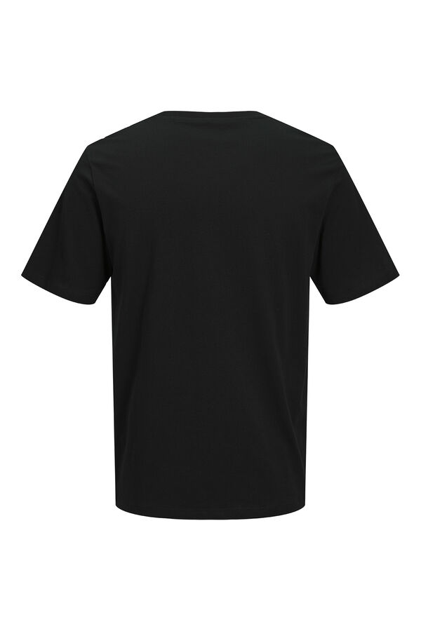 Jack & Jones PLUS T-shirt b&aacute;sica manga curta preto
