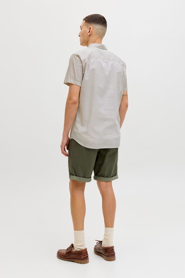 Jack & Jones Camisa slim fit estampada bege