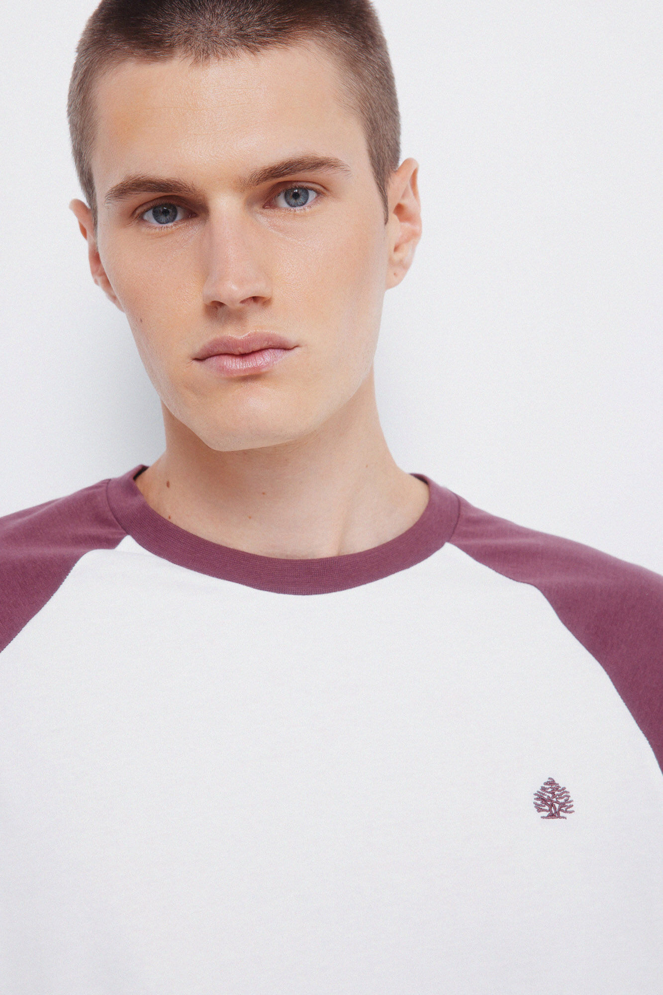 Springfield T-shirt de manga comprida contrastante