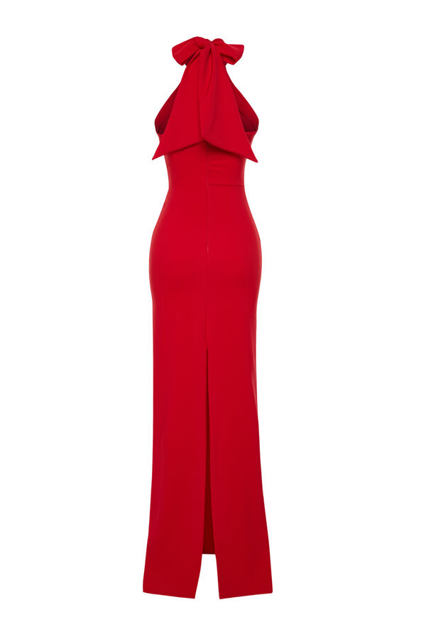 Trendyol Vestido de noite regular vermelho