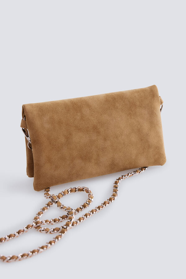 Springfield Bolsa de ombro efeito camur&ccedil;a estrela cru