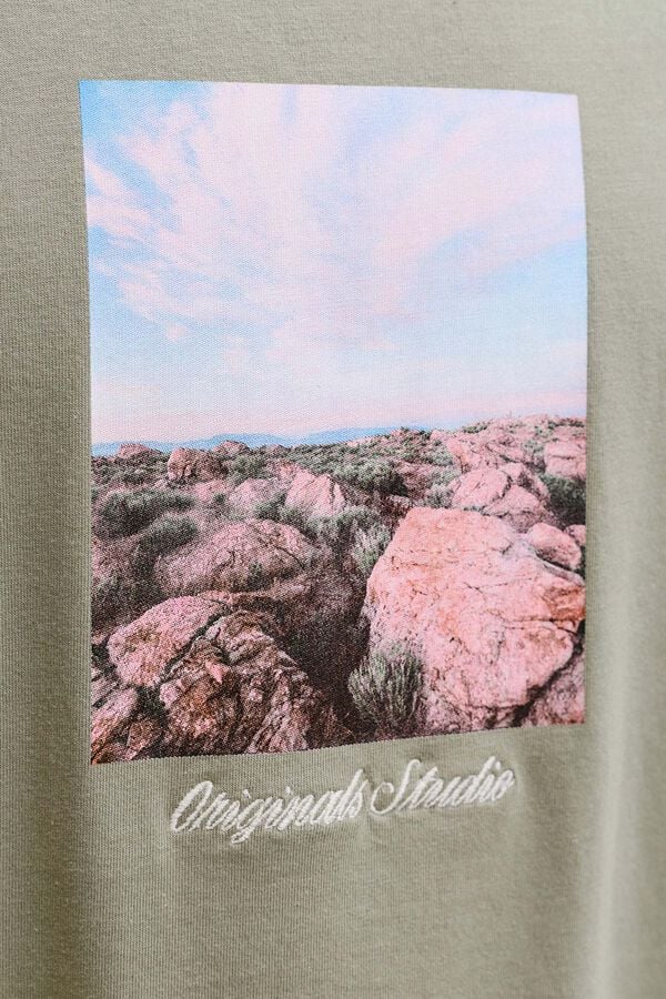 Jack & Jones Camiseta de manga curta estampada verde