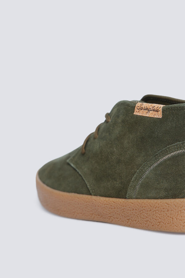 Springfield Botín piel serraje soft verde