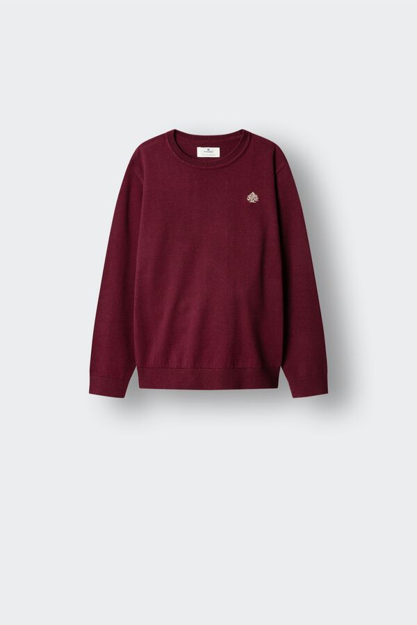 Springfield Kids Camisola b&aacute;sica com cotoveleiras para crian&ccedil;a vermelho