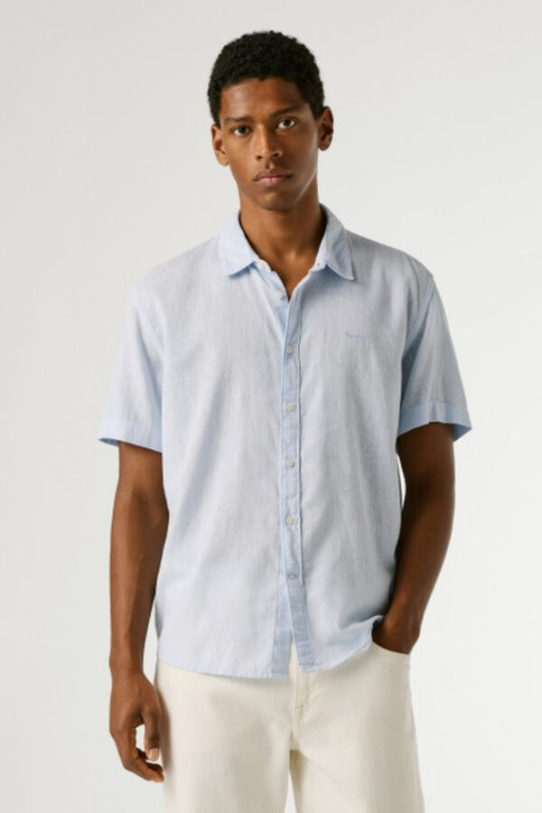 Pepe Jeans Camisa de manga comprida com logo azul