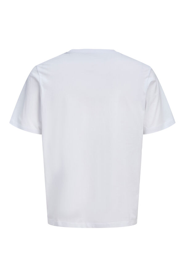 Jack & Jones T-shirt manga curta em algod&atilde;o branco