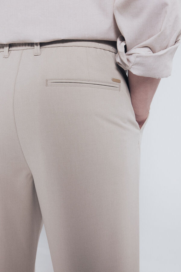 Springfield Calça calças chino estruturada Paul cru