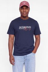 Jack & Jones PLUS T-shirt relaxed de manga curta azul