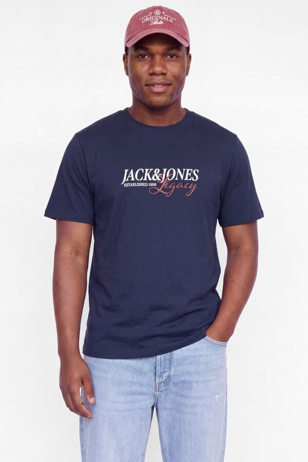 Jack & Jones PLUS T-shirt relaxed de manga curta azul