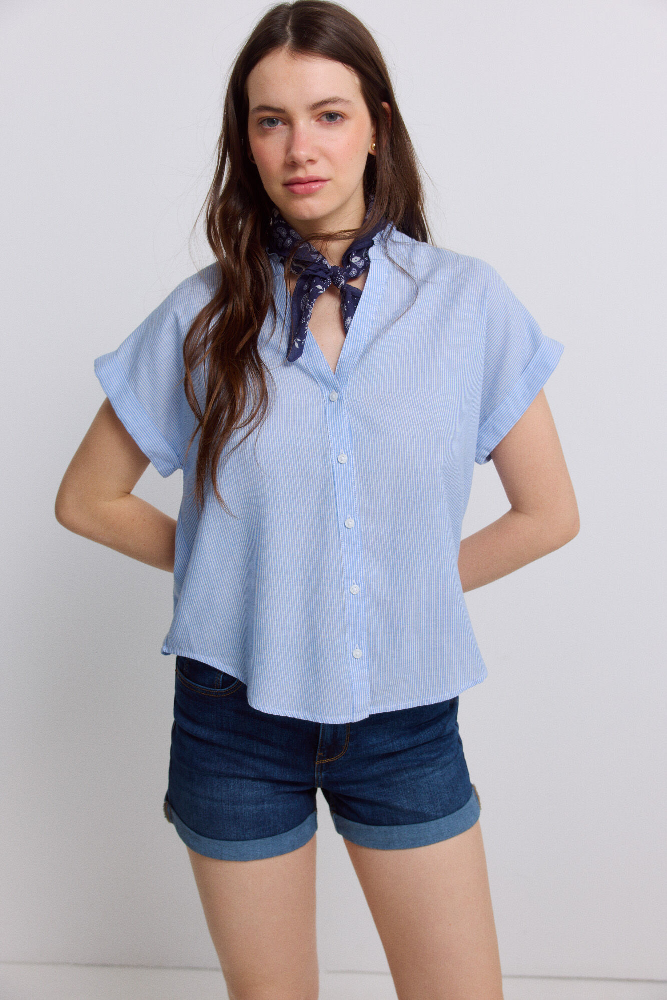 Springfield Blusa gola mao com folhinhos