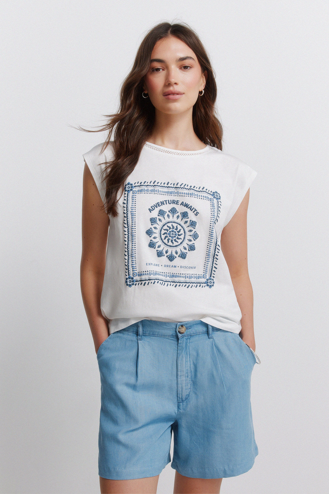 Springfield Camiseta manga corta bolitas