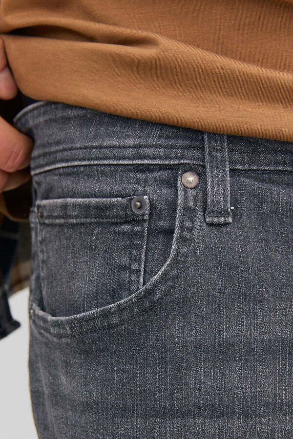 Jack & Jones PLUS Cal&ccedil;a jeans de corte reto e cinco bolsos preto