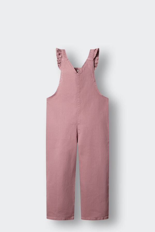 Springfield Kids Jardineiras com folhos para menina rosa