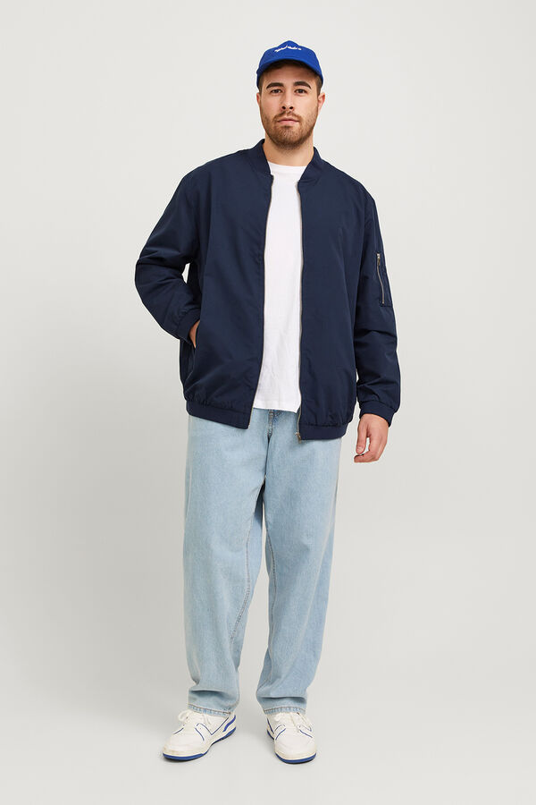 Jack & Jones PLUS Jaqueta bomber leve azul