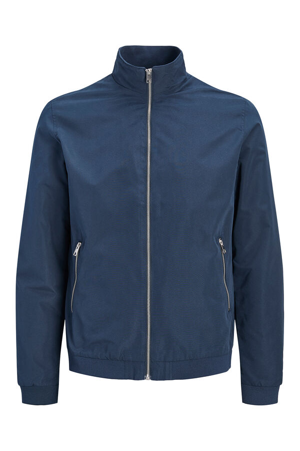 Jack & Jones Jaqueta bomber com gola alta azul