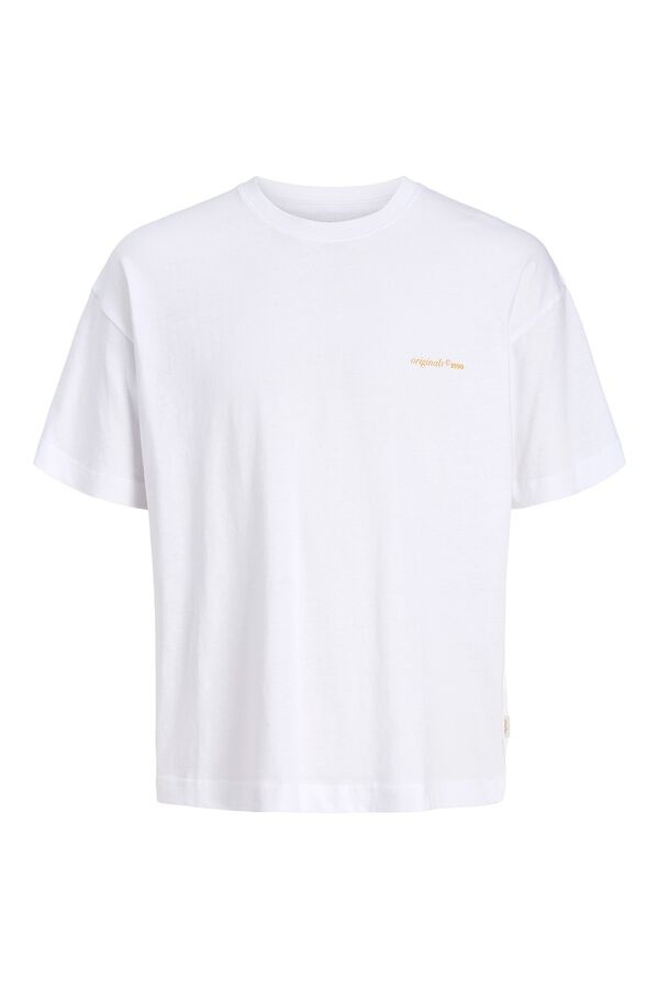 Jack & Jones T-shirt loose em algod&atilde;o branco