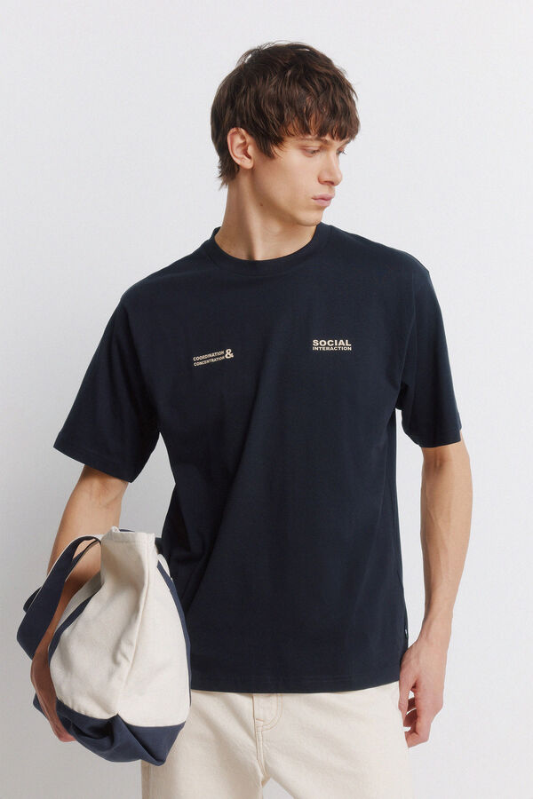 Springfield T-shirt 'Social Interaction' azul