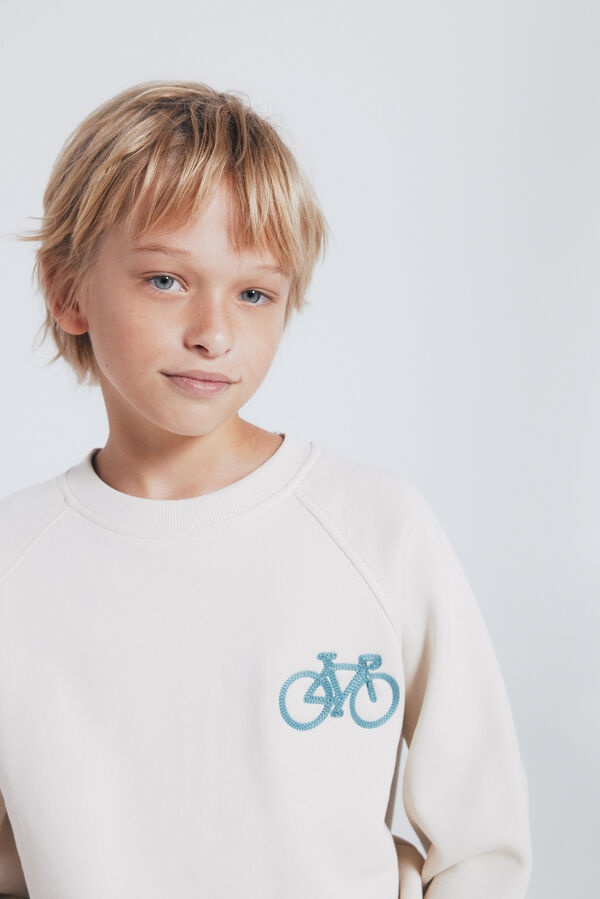 Springfield Kids Sweatshirt infantil capuz para ciclismo estampado
