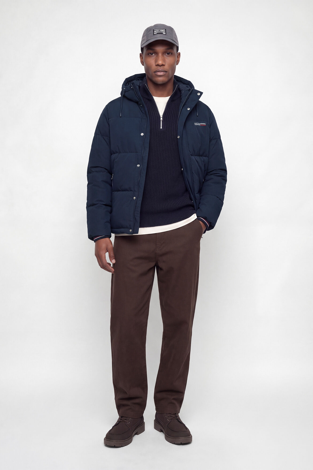 Jack & Jones Blus&atilde;o puffer com capuz