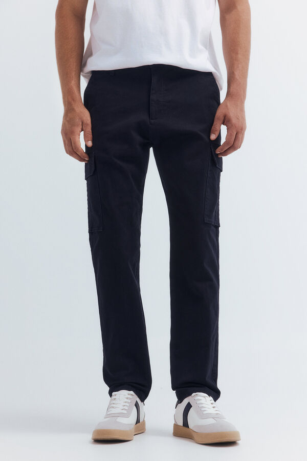 Springfield Calças cargo slim fit azul